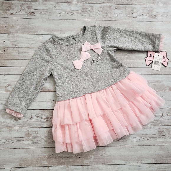 Nannette Other - Nannette Baby gray and pink dress